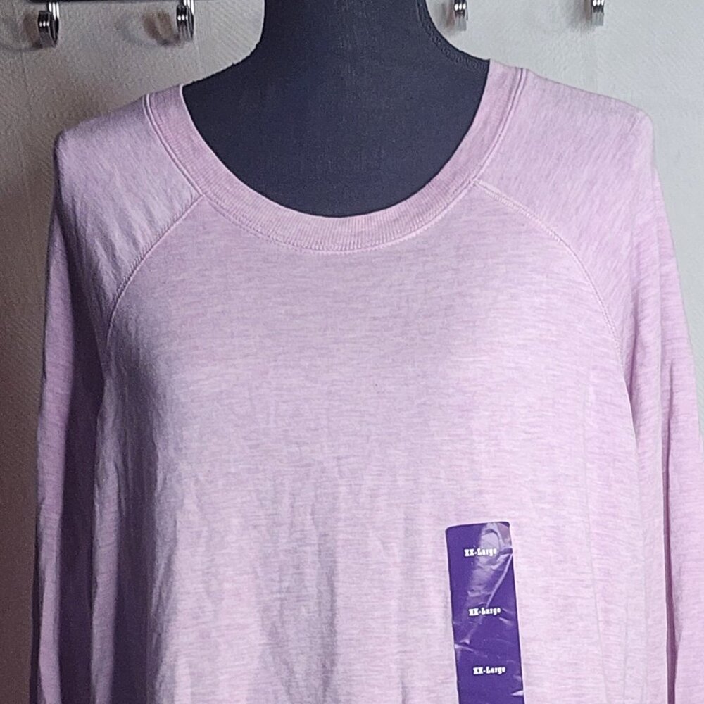 Active Life Budding Lilac Heather Pullover Long Sleeve Modal Span Top Size XXL - Picture 2 of 16